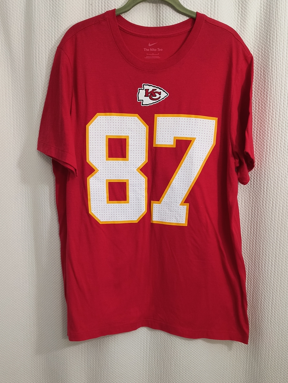 Kansas City Chiefs #87 Red Tee (Nike) Men's